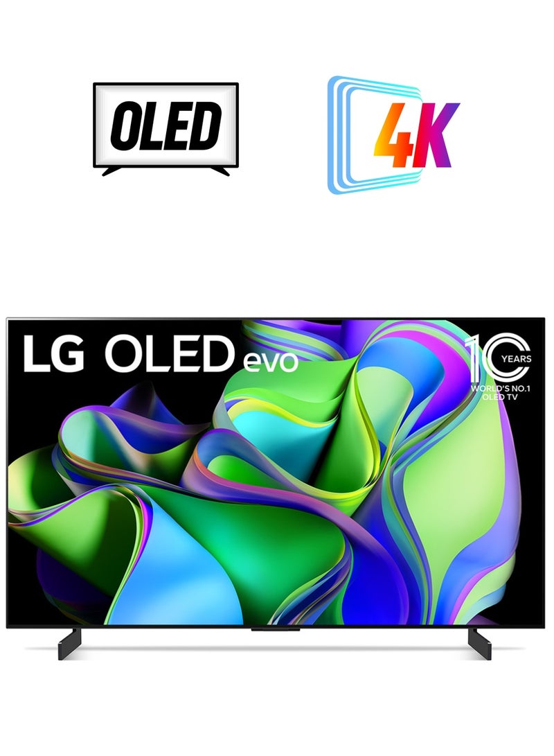 LG OLED Evo C3 65 Inch 4K Smart TV 2023 OLED65C36LA Black OLED65C36LA Black  - Image 1