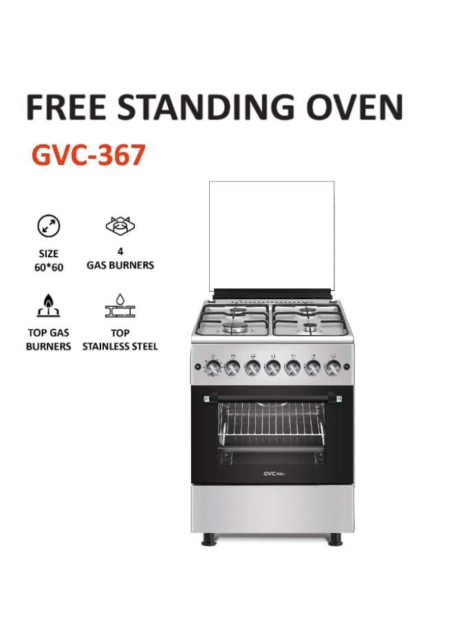 gvc pro 4-Burner Gas Oven With 4 Burners GVC-367 Grey - Image 3