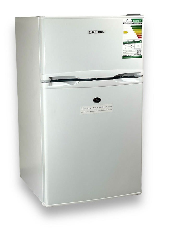 gvc pro Two Door Compact Refrigerator With Freezer 85 L GVDS-150 White White  - Image 3