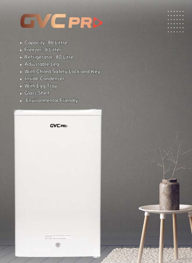 gvc pro Single Door Refrigerator 86 L GVCRF-140W White - Image 5
