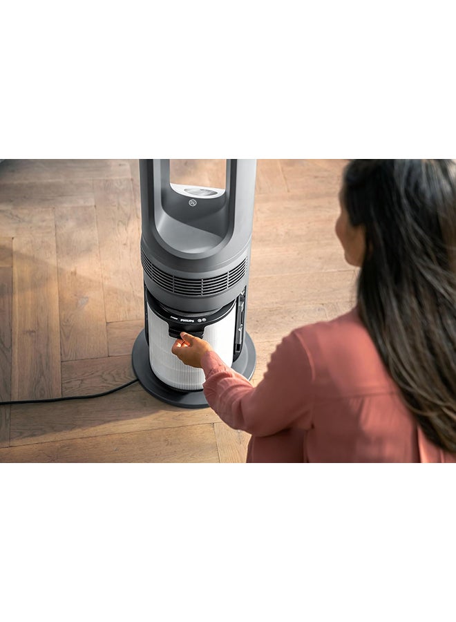 Philips - Air Performer 8000 Series 3-in-1 Air Purifier, Fan and Heater AMF870/35 Dark Grey/Silver - Image 1