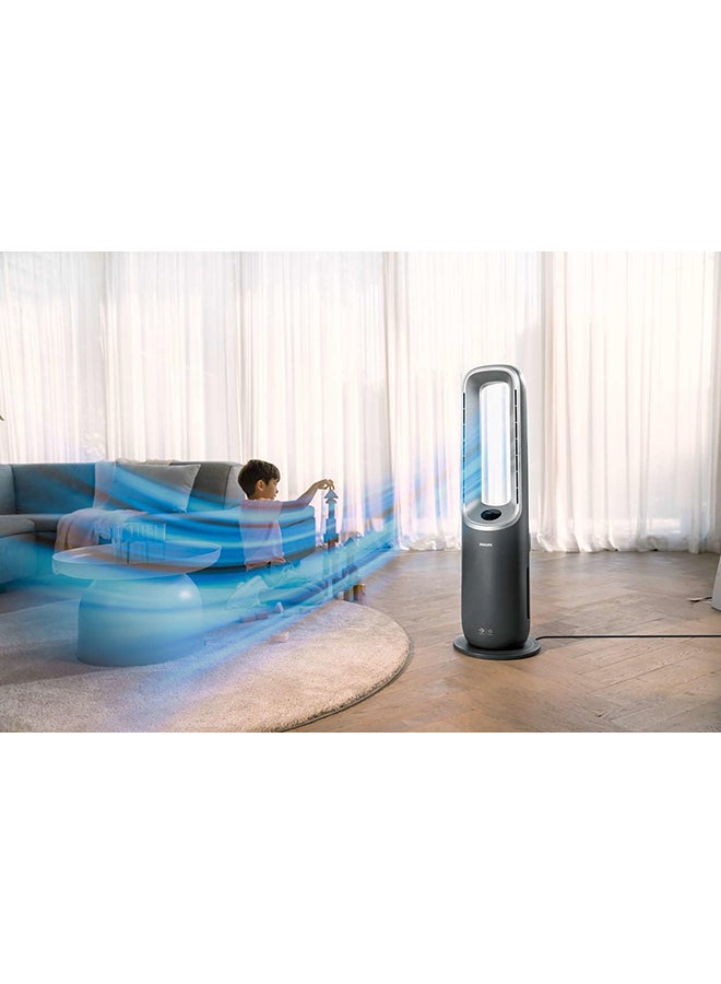 Philips - Air Performer 8000 Series 3-in-1 Air Purifier, Fan and Heater AMF870/35 Dark Grey/Silver - Image 1