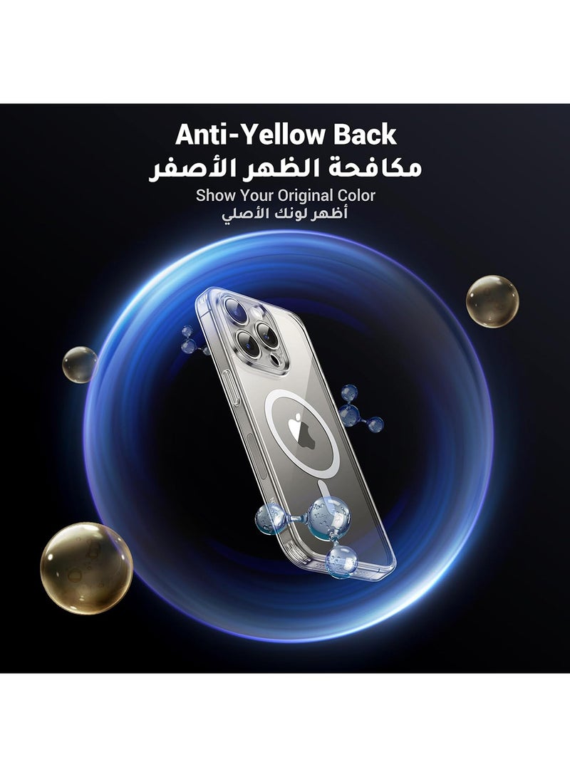 Ugreen - 15 Pro Max Magsafe Case, N52 Stronger Magnets, Shockproof Military-Grade Protection, Anti-Yellow & Anti-Scratch, Ultra Slim, Magnetic Magsafe Cover for iPhone 15 Pro Max 6.7-inch - Clear - Image 1