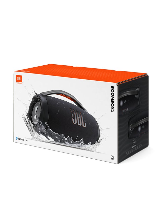 JBL Boombox 3 Powerful Wi-Fi And Bluetooth, Deep Bass, 3-Way Speaker, 24H Battery, 3D Dolby Atmos, Waterproof & Dustproof, Built-In Charger, Self-Tuning Feature Black - Image 4