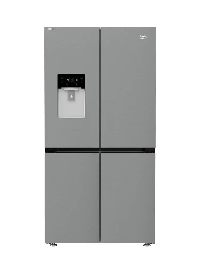 Beko 4 Doors Inverter Refrigerator - 565 Litres - Stainless Steel - Harvest Fresh Technology, Water Dispenser, Touch Digital Control Screen GNE134626ZXH Silver  - Image 1