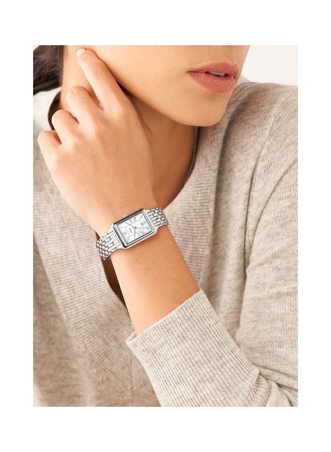 FOSSIL Women's Analog Rectangle Shape Stainless Steel Wrist Watch ES5221 - 23 Mm - Image 4