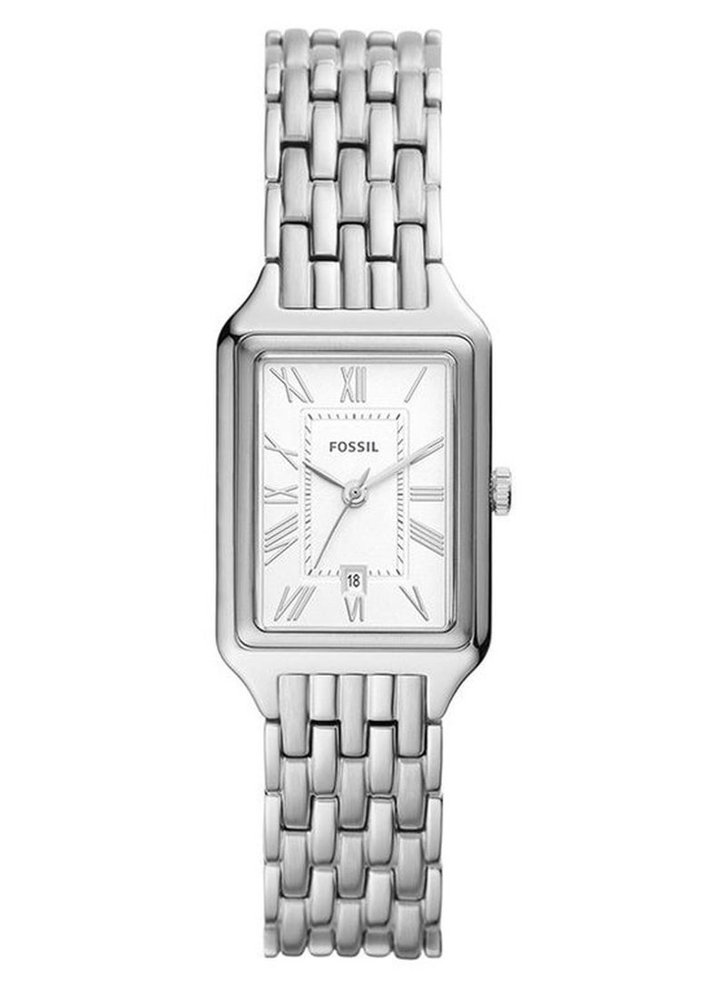 فوسيل ساعة يد نسائية من الستانلس ستيل بعقارب مستطيلة الشكل ES5221 - 23 ملم للنساء - Image 1