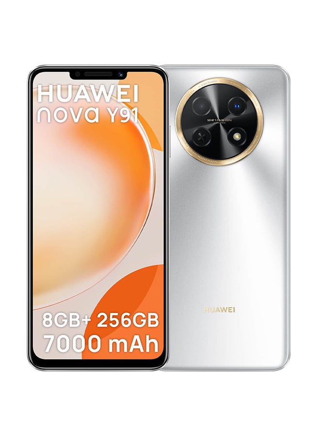HUAWEI - Nova Y91 Dual SIM Moonlight Silver 8GB RAM 256GB 4G - Middle East Version - Image 1