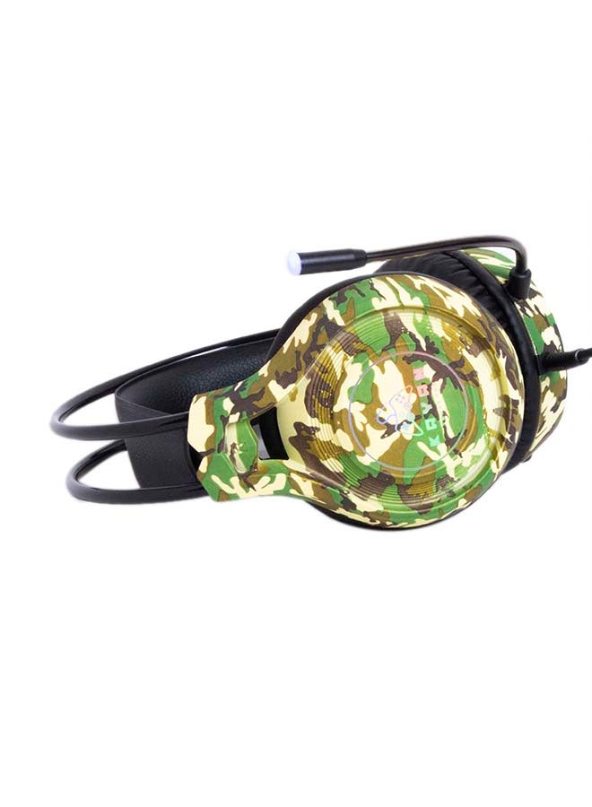 Kayan - Over-Ear KN1100 Plus Gaming RGB Lightning Headset with Mic - GreenCamouflage - Image 1