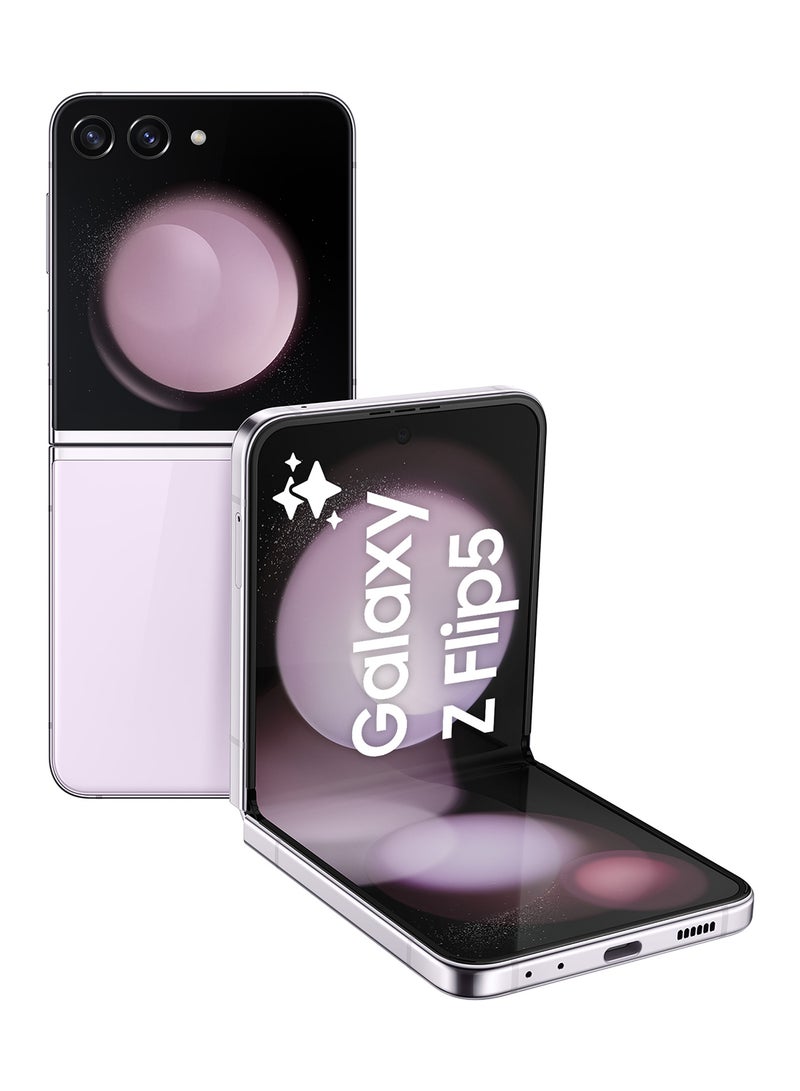 سامسونج هاتف Galaxy Z Flip 5 ثنائي الشريحة بلون لافندر وذاكرة وصول عشوائي (RAM) سعة 8 جيجابايت وذاكرة داخلية 256 جيجابايت يدعم تقنية 5G - إصدار الشرق الأوسط - Image 1