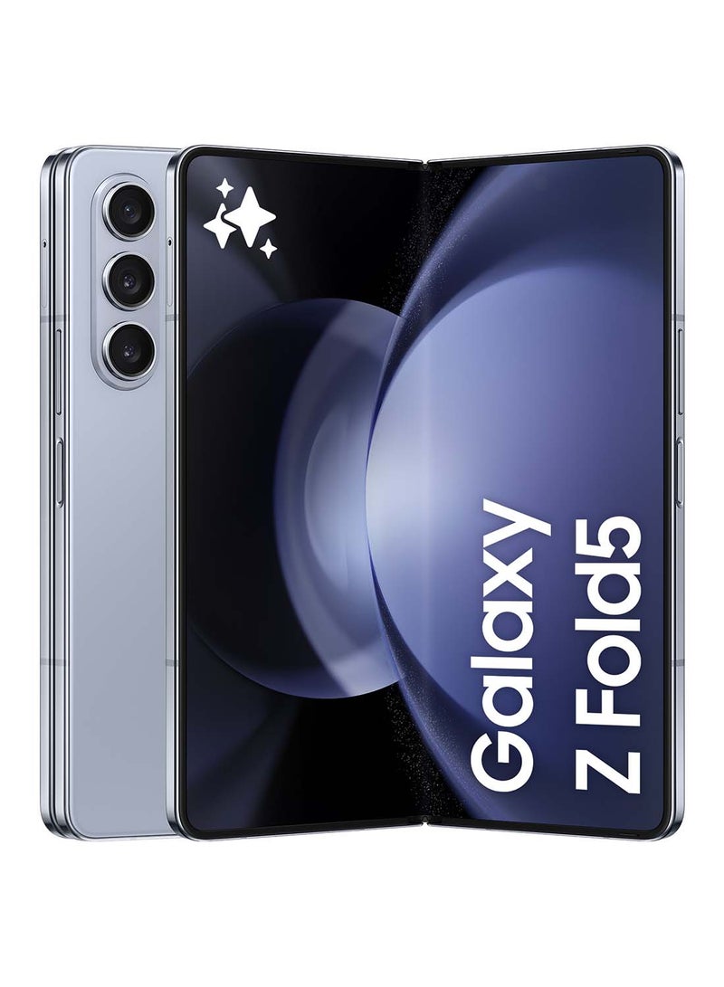 سامسونج هاتف Galaxy Z Fold 5 ثنائي الشريحة، باللون الأزرق، وذاكرة الوصول العشوائي (RAM) سعة 12 جيجابايت، وذاكرة تخزين داخلية 512 جيجابايت، يدعم تقنية 5G - إصدار الشرق الأوسط  - Image 1
