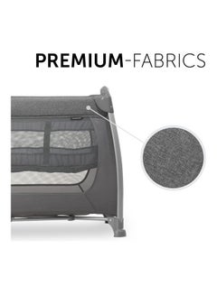 hauck Play And Relax Center Travel Cot, Melange Charcoalfast Folding And Compact, With Changing Mat And Travel Bag, 120Cm X 60Cm, From Birth 15Kg  - Image 3