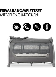hauck Play And Relax Center Travel Cot, Melange Charcoalfast Folding And Compact, With Changing Mat And Travel Bag, 120Cm X 60Cm, From Birth 15Kg  - Image 5