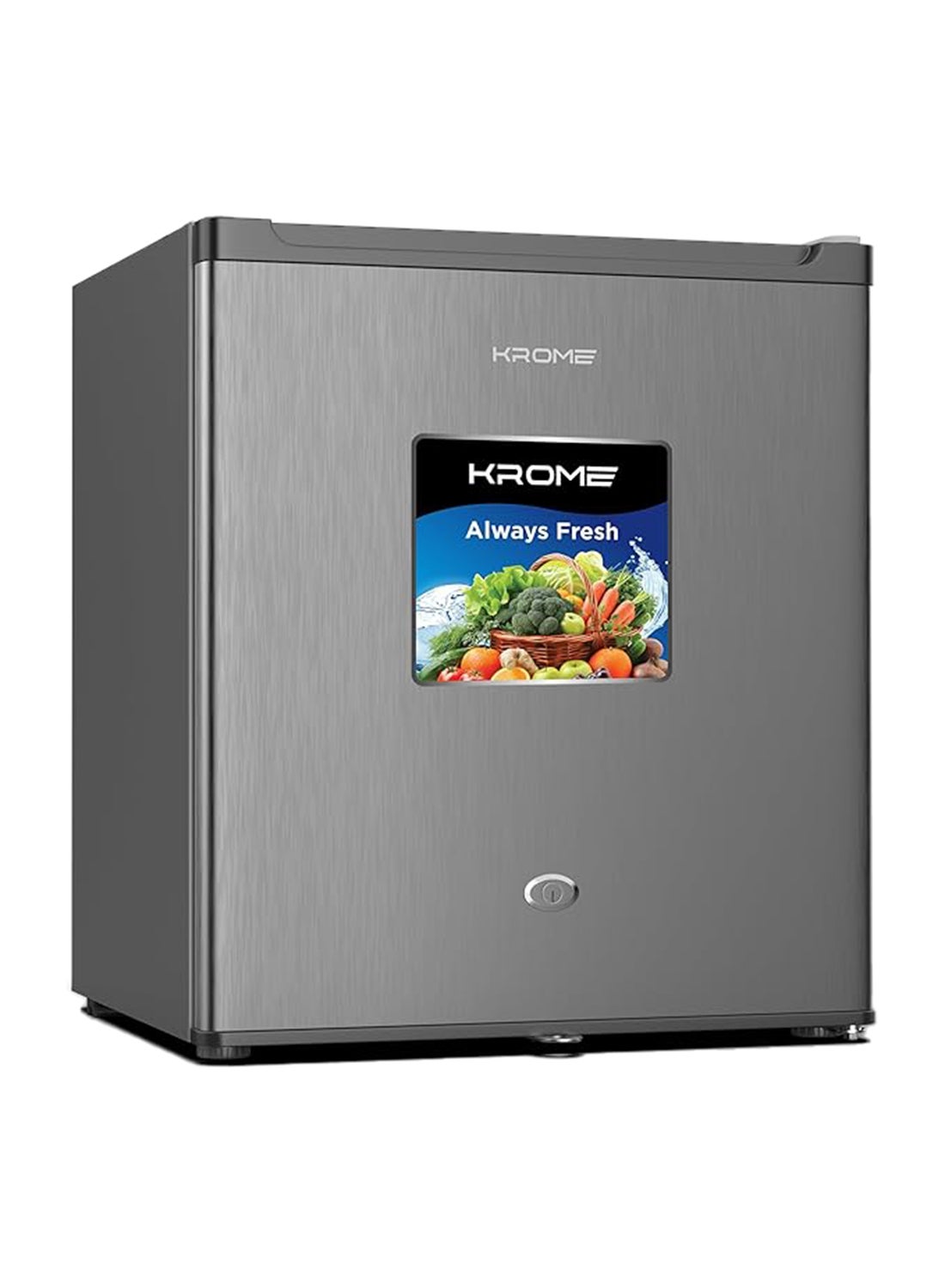 60L Single Reversible Door Refrigerator Energy Class A+ Ideal For Small Spaces Mini Fridge Suitable Kitchen Bedroom Office And Minibar KR-RDC 60H Inox