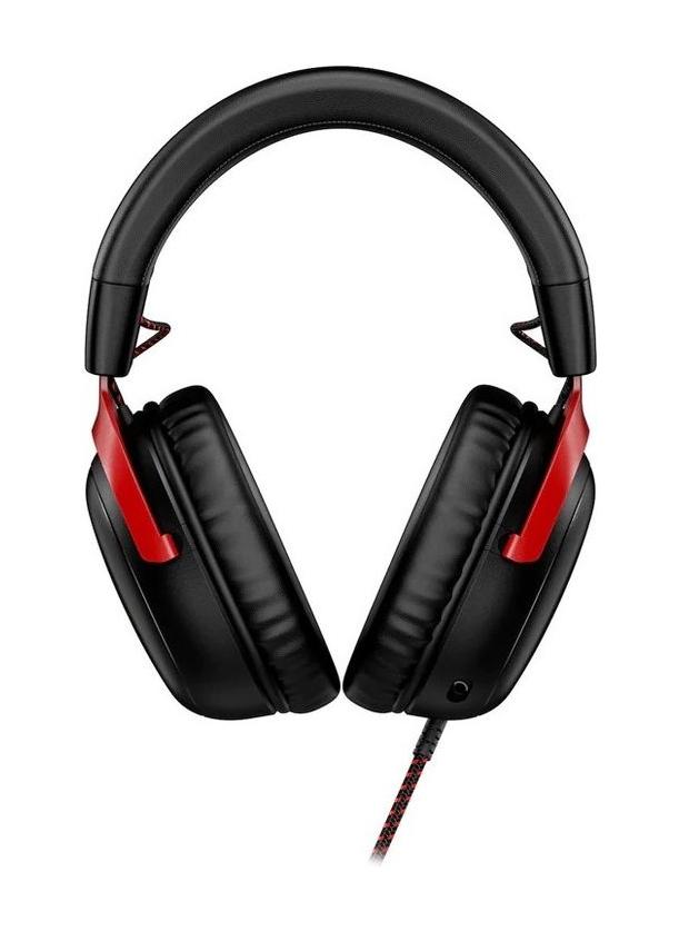 HYPERX Cloud III – Wired Gaming Headset (Chinese Version), PC, PS5, Xbox Series X|S, Angled 53mm Drivers, DTS, Memory Foam, Durable Frame, Ultra-Clear 10mm Mic, USB-C, USB-A, 3.5mm – Black/Red - Image 2