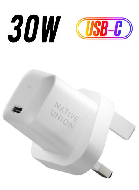 Fast Gan Charger - 30W - USBC White