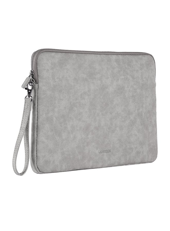 Ugreen 13-13.9 inch Laptop Sleeve Compatible with MacBook Air 13 MacBook Pro 13 2021 2020 2019 PU Leather Laptop Case Water-Resistant Laptop Sleeve Soft Padded Zipper Sleeve Protective Briefcase, Gray  - Image 1