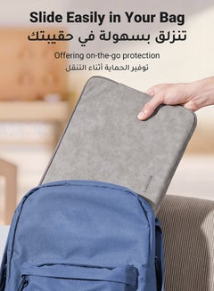 يو جرين حقيبة كمبيوتر محمول مقاس 13-13.9 بوصة متوافقة مع جهاز MacBook Air 13 MacBook Pro 13 2021 2020 2019 حقيبة كمبيوتر محمول من جلد البولي يوريثان مقاومة للماء وحقيبة كمبيوتر محمول ناعمة مبطنة بسحاب وحقيبة حماية،  - Image 5