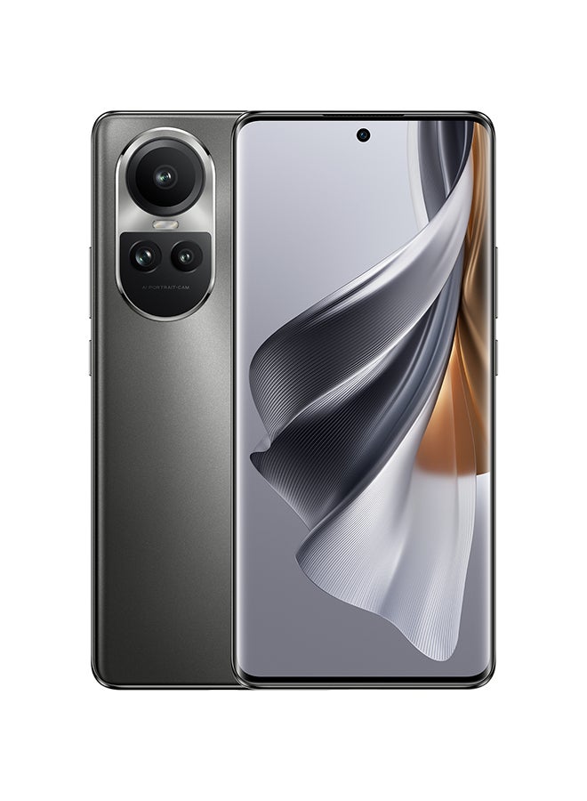 أوبو هاتف Reno 10 Pro، يدعم شبكة الجيل الخامس، ثنائي الشريحة، باللون الرمادي الفضي، وذاكرة الوصول العشوائي (RAM) سعة 12 جيجابايت، وسعة 256 جيجابايت - إصدار الشرق الأوسط - Image 1