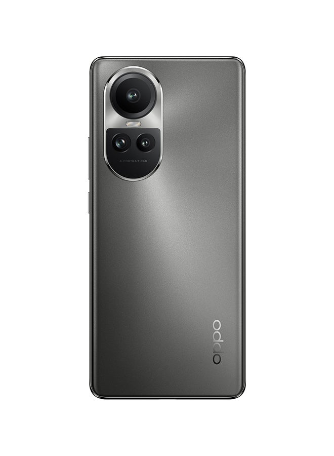 أوبو هاتف Reno 10 Pro، يدعم شبكة الجيل الخامس، ثنائي الشريحة، باللون الرمادي الفضي، وذاكرة الوصول العشوائي (RAM) سعة 12 جيجابايت، وسعة 256 جيجابايت - إصدار الشرق الأوسط - Image 3