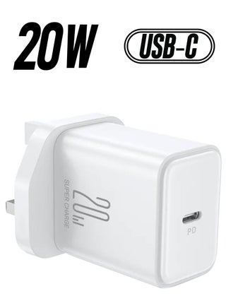 Flash Series PD 20W Single Port Fast Charger with QC 3.0 support. Wall charger plug travel adapter PD 20W fast charging power charger, compatible with Samsung AFC, Huawei SCP and other lower versions of iPhone - Etc White - pnsku/N53418480A/45/_/1738266626/7387266b-47a5-4c8c-ab9a-e67345d27b36
