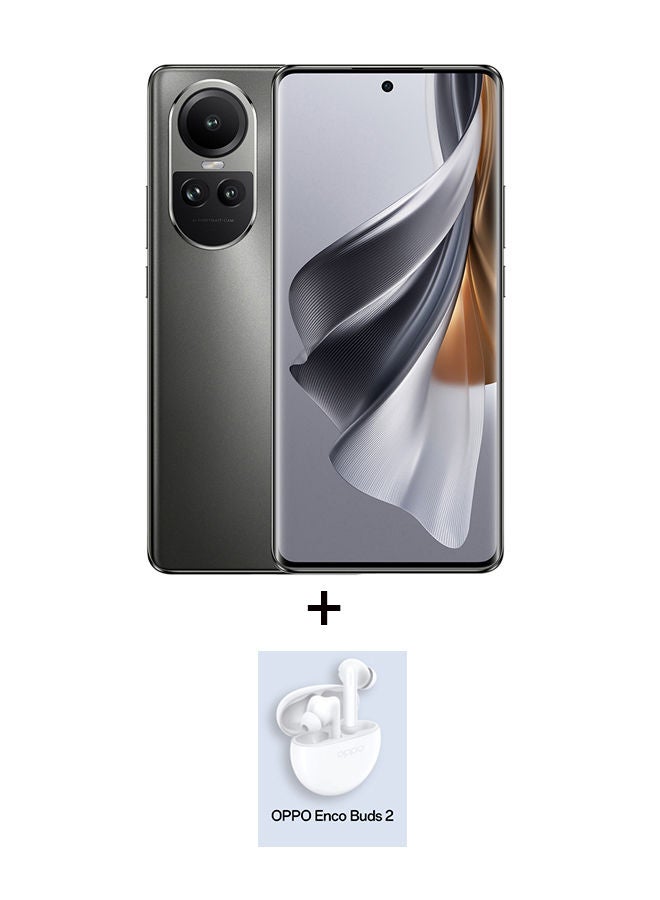 OPPO - Reno 10 5G Dual SIM Silvery Grey 8GB RAM 256GB  with Gifts - Middle East Version - Image 1