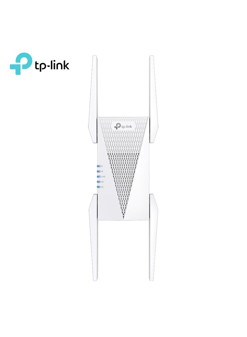 TP-LINK - AXE5400 Wi-Fi 6E Range Extender Signal Booster for Home (RE815XE) - Tri-Band Wi-Fi Repeater, Internet Extender with Gigabit Ethernet Port, 6 GHz Band, APP Setup White - Image 1