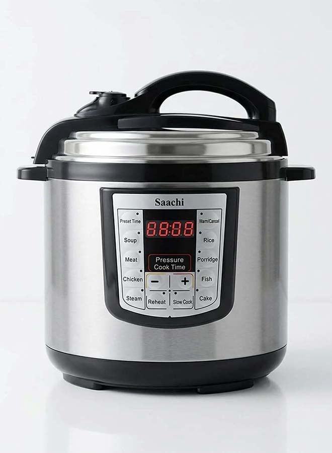 Saachi 4-Litres Electric Pressure Cooker NL-PC-5304-BK with LED Display, 10 Cooking Programs, Stainless Steel Housing and Non-Stick Inner Pot 4 L 800 W NL-PC-5304-BK Black - Image 1