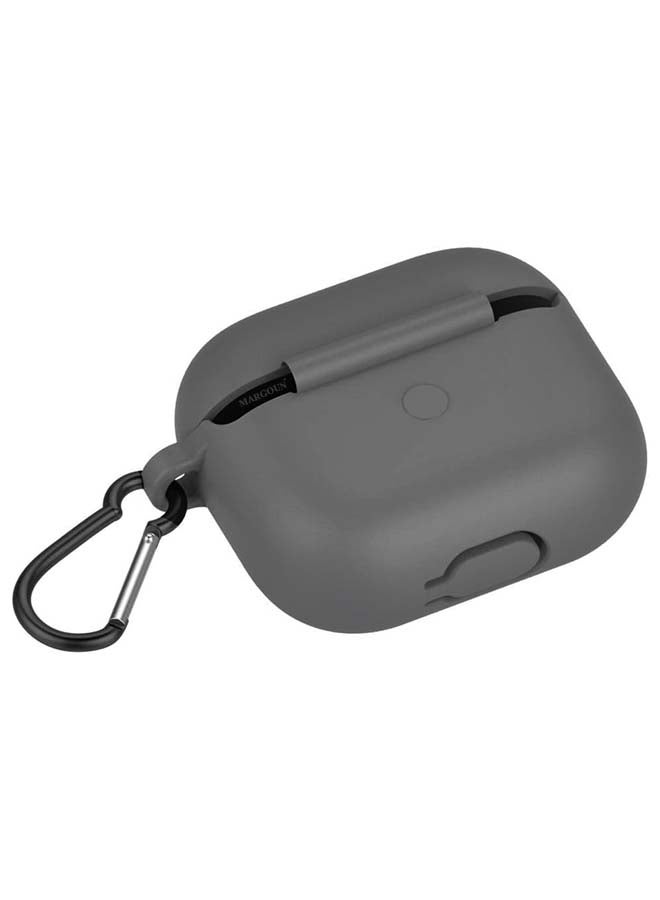 MARGOUN - Silicone Case For AirPods 3 Protective Shockproof Silicone Case Cover Durable Case For Women Men Girls Boys Grey - Image 1
