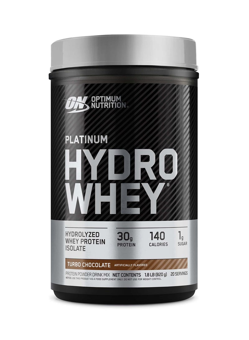 Optimum Nutrition - Platinum Hydrowhey Protein Powder, 30 Grams of Protein for Muscle Support & Recovery, 100% Hydrolyzed Whey Protein Isolate Powder - Turbo Chocolate, 1.8 Lbs, 20 Servings (820 G) - Image 1