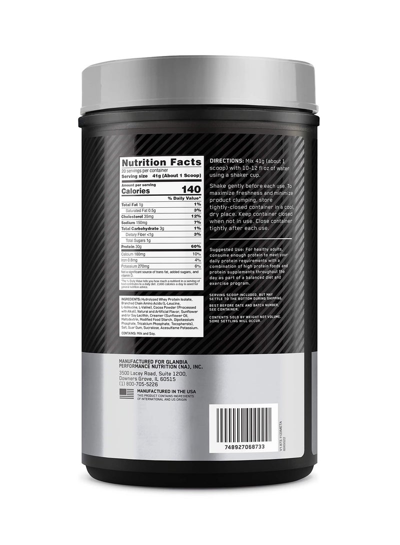 Optimum Nutrition - Platinum Hydrowhey Protein Powder, 30 Grams of Protein for Muscle Support & Recovery, 100% Hydrolyzed Whey Protein Isolate Powder - Turbo Chocolate, 1.8 Lbs, 20 Servings (820 G) - Image 1