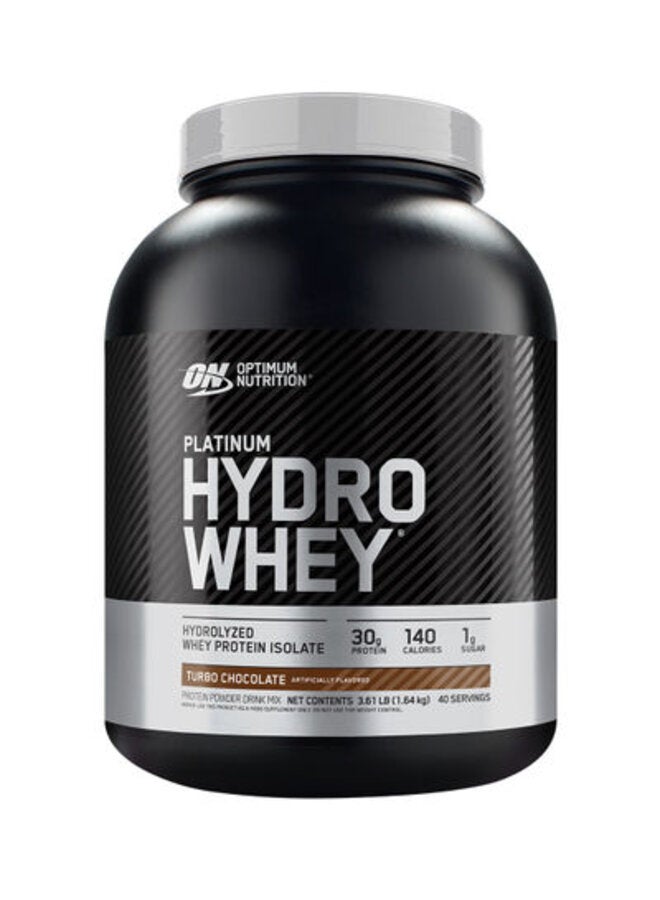 Optimum Nutrition - Platinum Hydrowhey Protein Powder, 30 Grams of Protein for Muscle Support & Recovery, 100% Hydrolyzed Whey Protein Isolate Powder - Turbo Chocolate, 3.61 Lbs , 40 Servings (1.64 KG) - Image 1