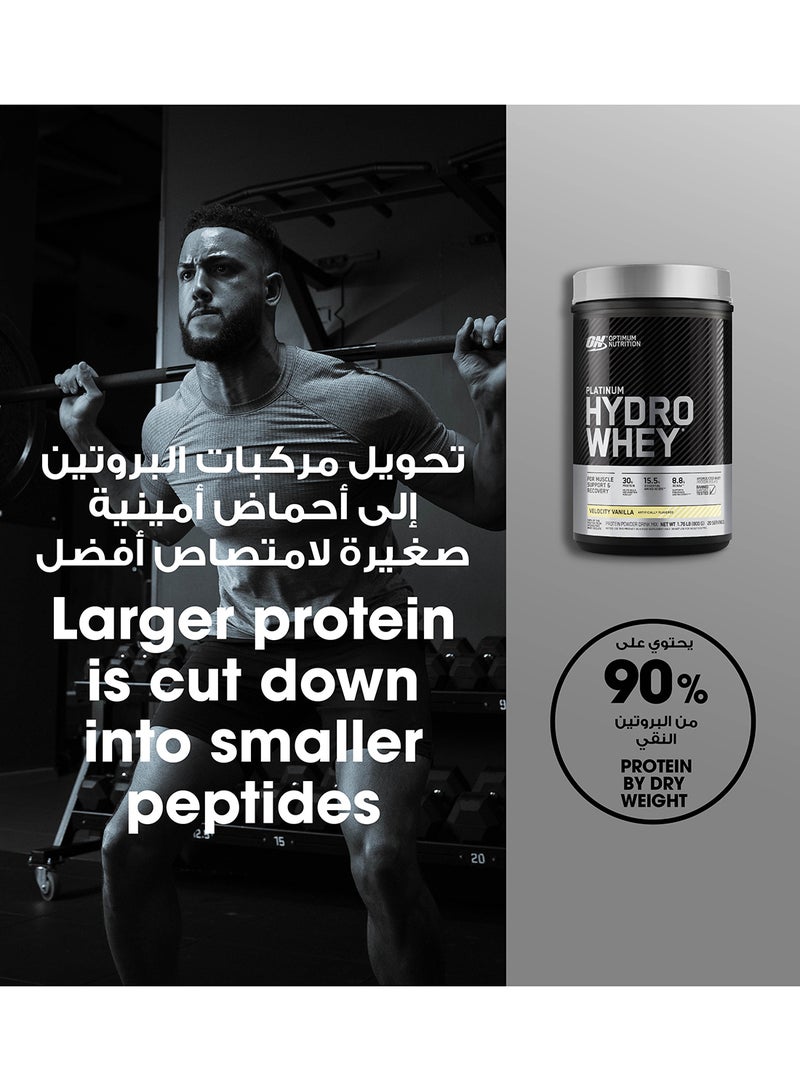 Optimum Nutrition - Platinum Hydrowhey Protein Powder, 30 Grams of Protein for Muscle Support & Recovery, 100% Hydrolyzed Whey Protein Isolate Powder - Velocity Vanilla,1.76 LB ( 0.79 Kg) - Image 1