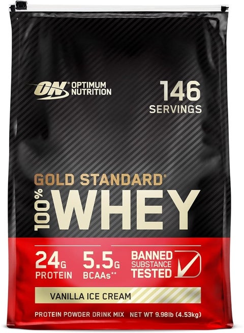 Gold Standard 100% Whey Protein Powder - Vanilla Ice Cream