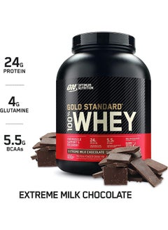 Optimum Nutrition Gold Standard 100% Whey Protein Powder Primary Source Isolate, 24 Grams of Protein for Muscle Support and Recovery - Extreme Milk Chocolate, 5 Lbs, 71 Servings (2.27 KG)  - Image 3