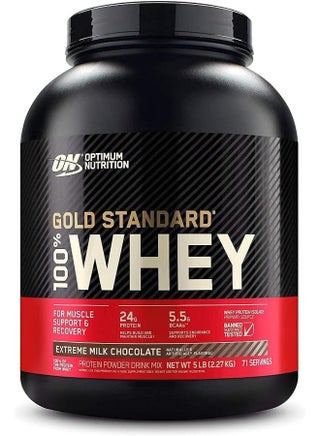 Gold Standard 100% Whey Protein Powder Primary Source Isolate, 24 Grams of Protein for Muscle Support and Recovery - Extreme Milk Chocolate, 5 Lbs, 71 Servings (2.27 KG) - pnsku/N53418660A/45/_/1760794873/b3d17688-b85e-4e1c-add8-85c182e26e80