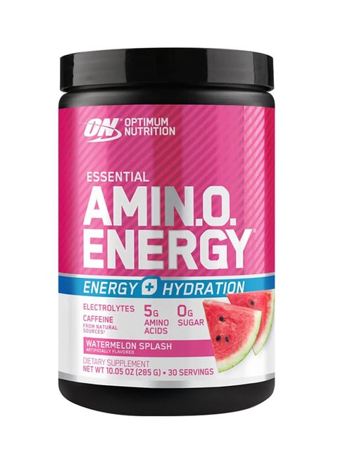 Amino Energy Plus Electrolytes Powder - Pre Workout, Bcaas, Amino Acids, Keto Friendly, Anytime Energy Powder - Watermelon Splash, 285 G , 30 Servings