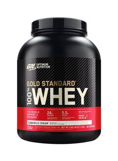 Gold Standard 100% Whey Protein Powder Primary Source Isolate, 24 Grams of Protein for Muscle Support and Recovery - Cookies & Cream, 4.65 Lbs, 68 Servings (2.11 KG) - pnsku/N53418671A/45/_/1732554879/eb424d2c-6072-43fa-9efb-6b22010adf75