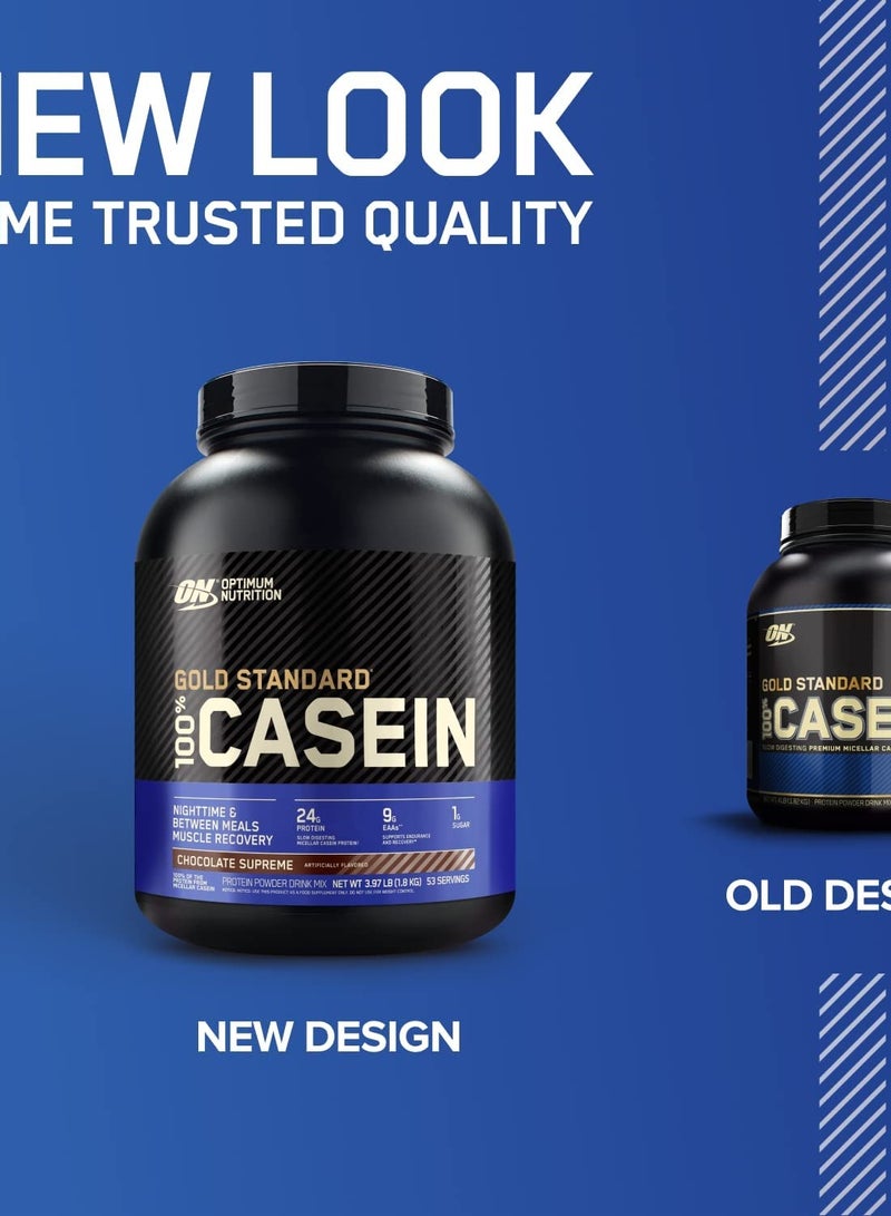 Optimum Nutrition Gold Standard 100% Micellar Casein Protein Powder, 24 Grams of Protein, Slow Digesting, Helps Keep You Full, Overnight Muscle Recovery - Creamy Vanilla, 3.86 Lbs, 53 Servings (1.75 KG)  - Image 2