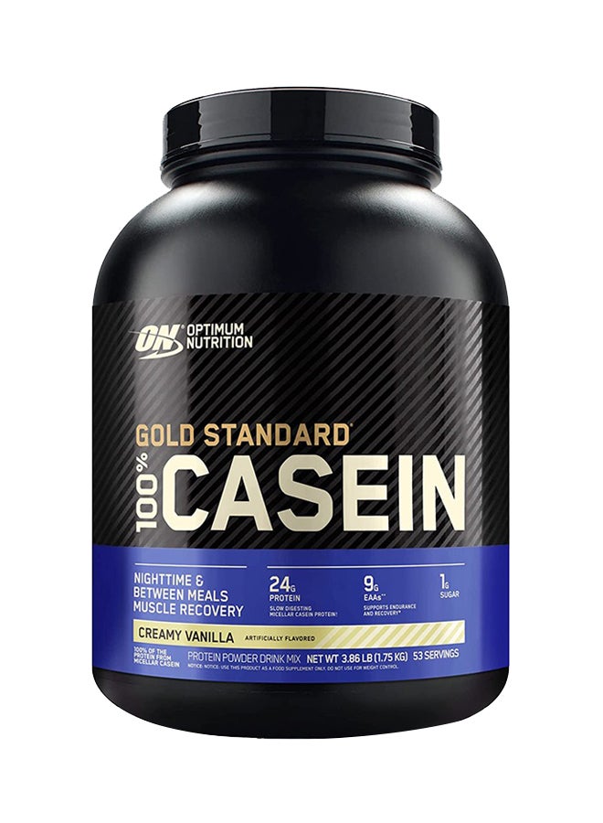 Optimum Nutrition Gold Standard 100% Micellar Casein Protein Powder, 24 Grams of Protein, Slow Digesting, Helps Keep You Full, Overnight Muscle Recovery - Creamy Vanilla, 3.86 Lbs, 53 Servings (1.75 KG)  - Image 1