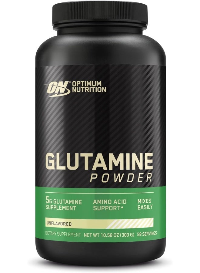 Optimum Nutrition L-Glutamine Muscle Recovery Powder - Unflavoured, 300 Grams, 58 Servings - Image 1