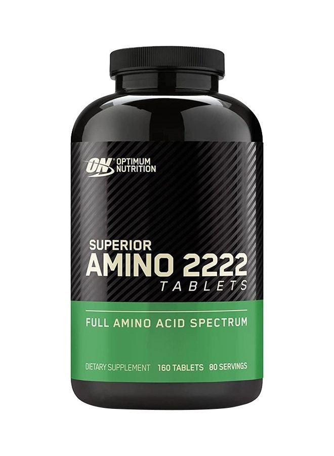 Optimum Nutrition Superior Amino 2222 Tablets, Full Amino Acid Spectrum - 160 Tablets  - Image 1