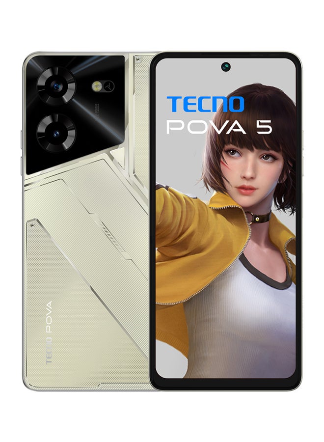 TECNO Pova 5 Dual SIM Amber Gold 8GB RAM 256GB 4G - Middle East Version  - Image 1
