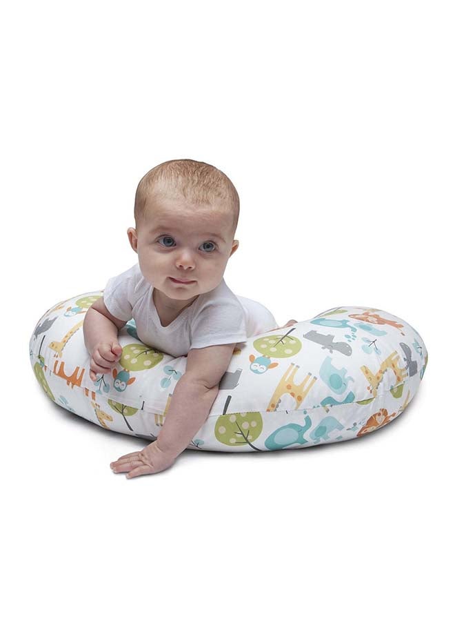 Chicco - Boppy Pillow With Cotton Slipcover 0-12M, Peacful Jungle - Image 1