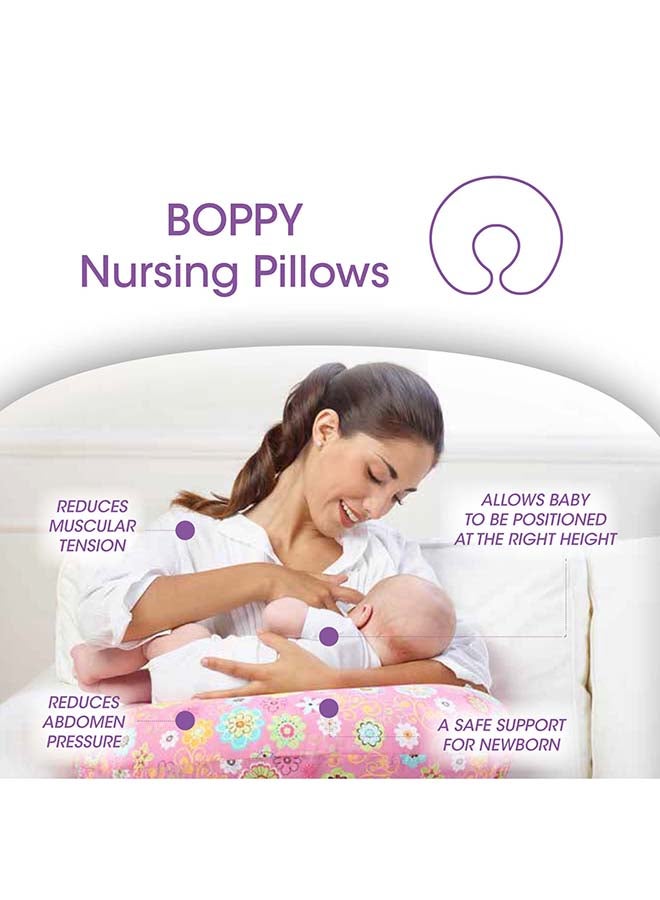 Chicco - Boppy Pillow With Cotton Slipcover 0-12M, Peacful Jungle - Image 1