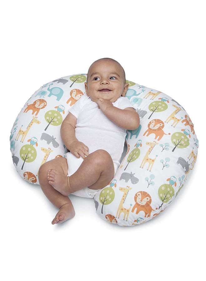 Chicco - Boppy Pillow With Cotton Slipcover 0-12M, Peacful Jungle - Image 1