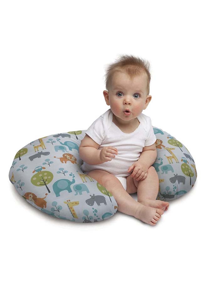 Chicco - Boppy Pillow With Cotton Slipcover 0-12M, Peacful Jungle - Image 1