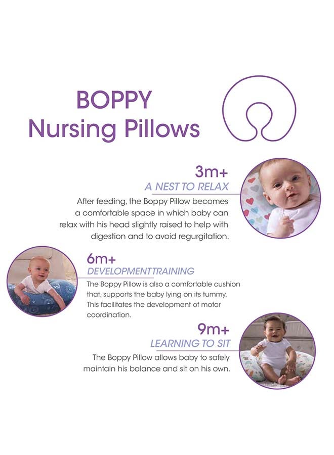 Chicco - Boppy Pillow With Cotton Slipcover 0-12M, Peacful Jungle - Image 1