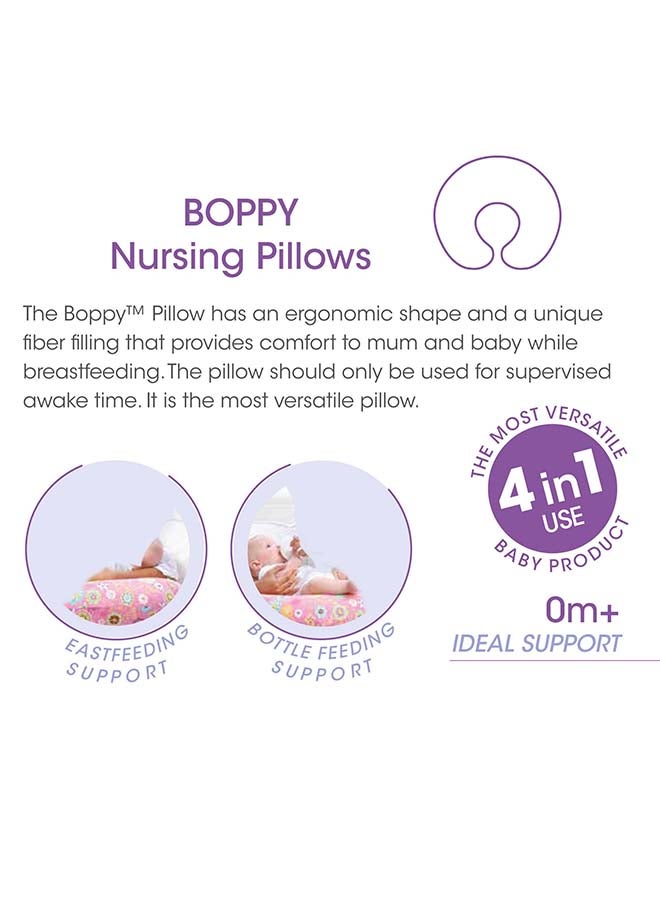 Chicco - Boppy Pillow With Cotton Slipcover 0-12M, Peacful Jungle - Image 1