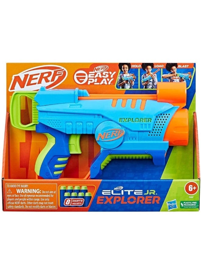 NERF Elite Junior Explorer Easy Play Toy Foam Blaster 8 Elite Darts Ages 6 And Up Colour May Vary  - Image 3